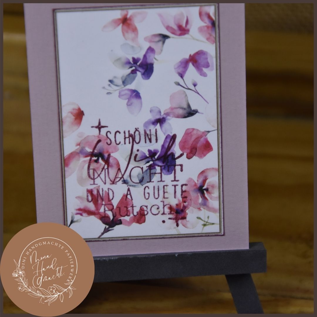 schöni Wiehnacht und ä guete Rutsch | Karte | Floral | Weihnachten |