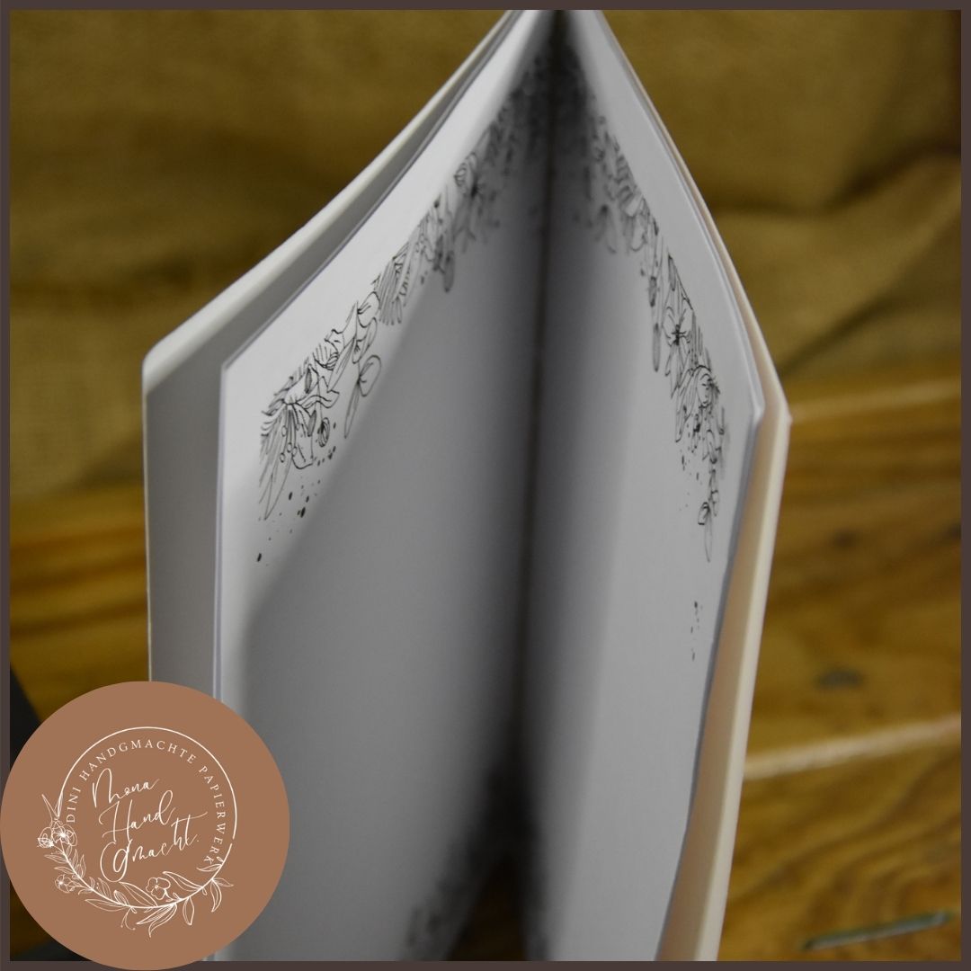 Lachsfarbig | Heft | A5 | Notizheft | Blumigeseiten