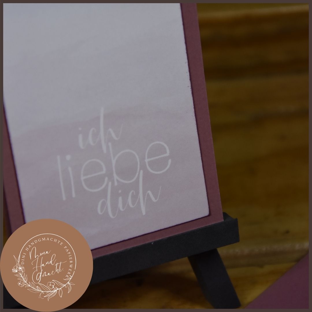 ich liebe dich | Karte | rosa