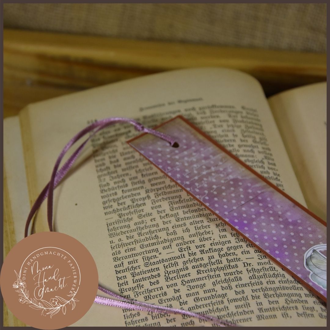 Buchstaben S | Lesezeichen | Violett | Punkte