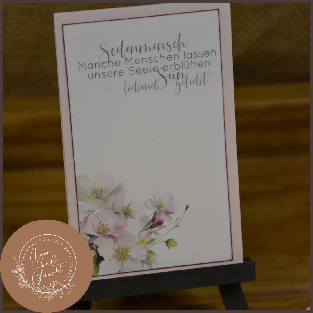 Seelenmensch | MiniKarte | Floral | Kirschblüte | rosa