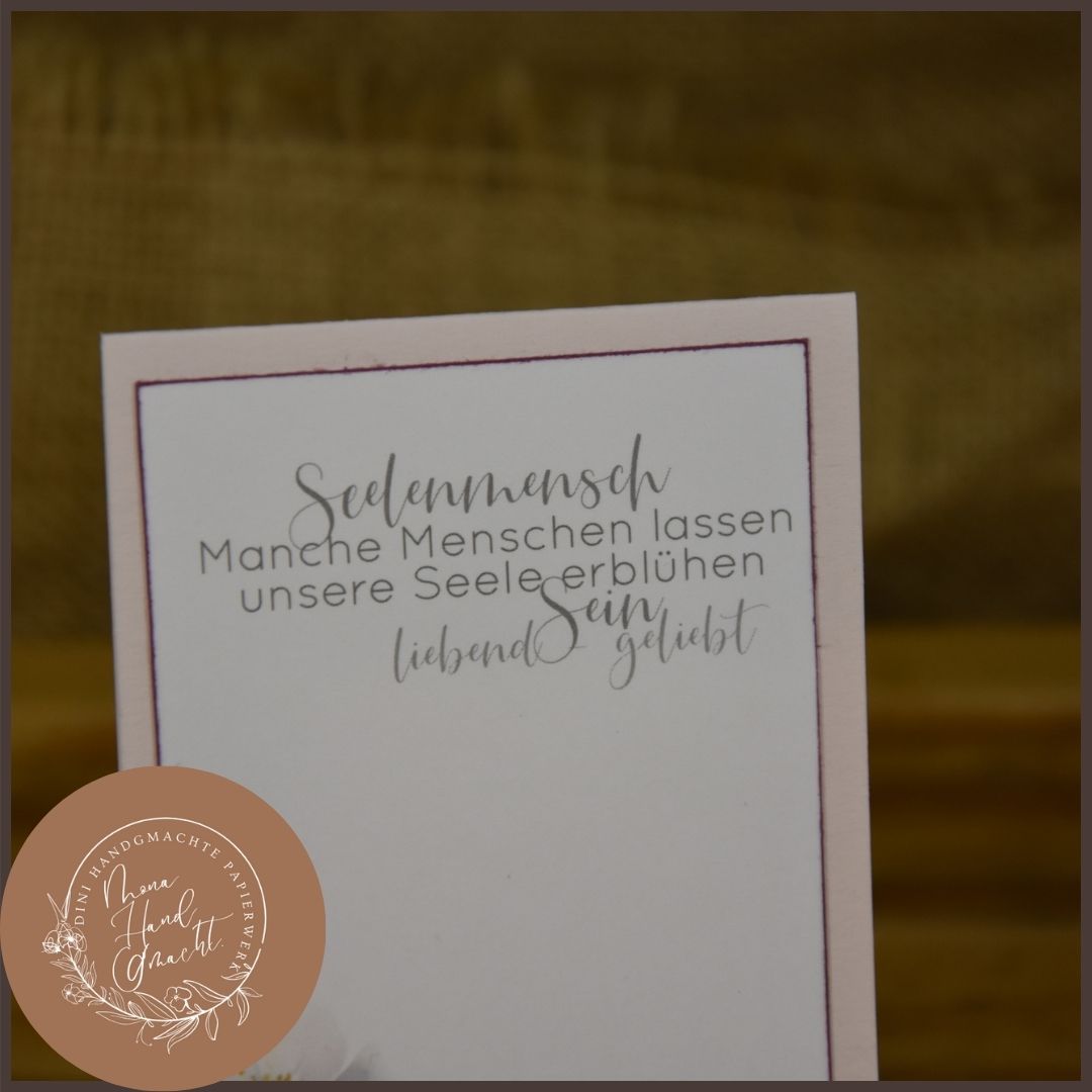 Seelenmensch | MiniKarte | Floral | Kirschblüte | rosa