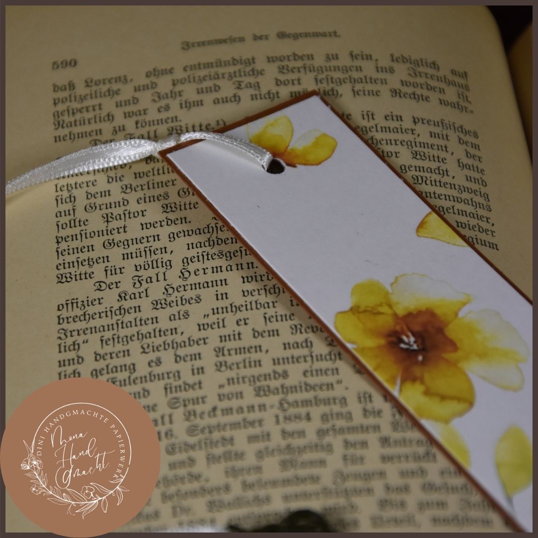 Mohn | Lesezeichen | Gelb | Schlüsel anhänger