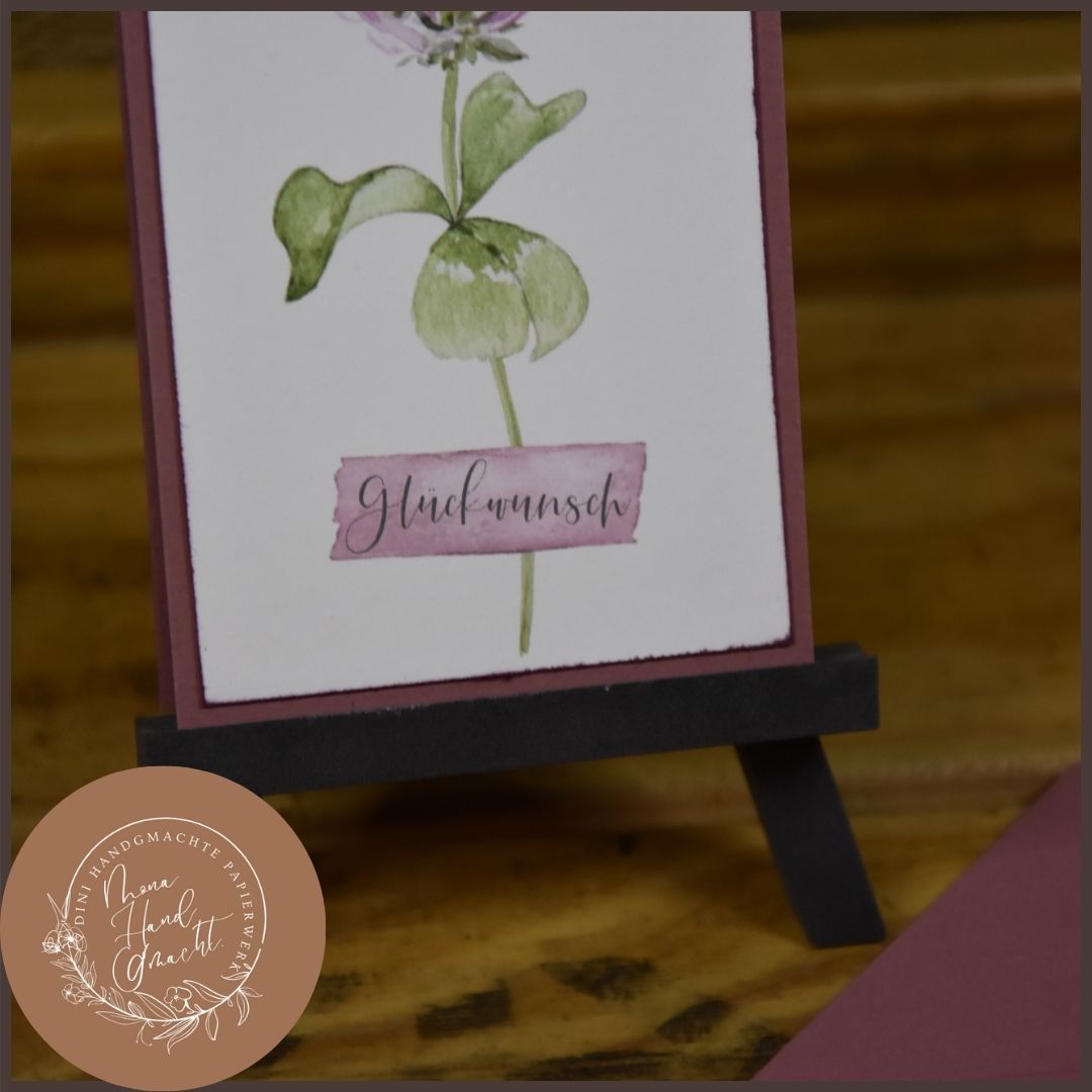 Glückwunsch | MiniKarte | Klee | Blumen |
