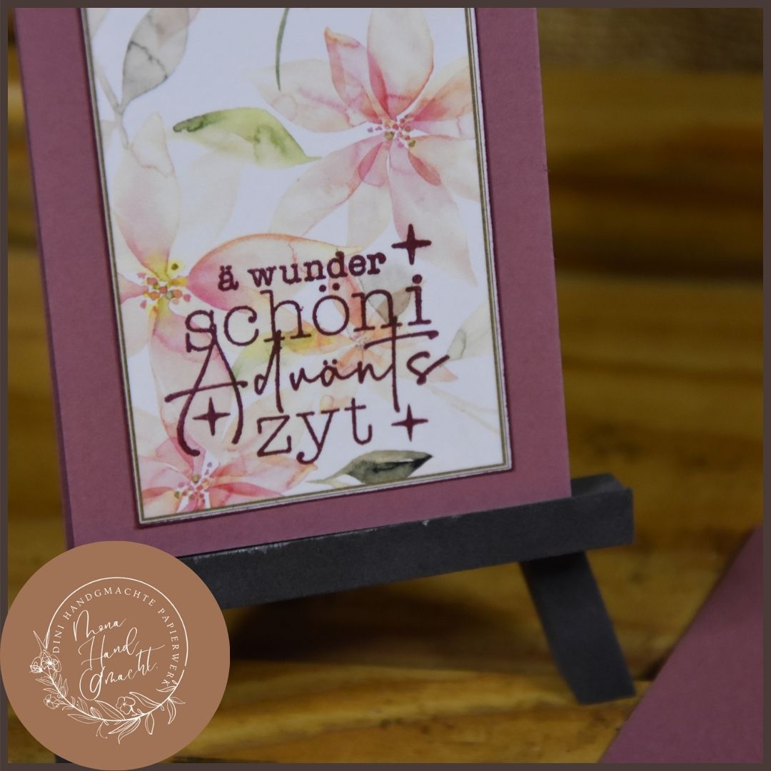 ä wunder schöni Adventszyt | Karte | Floral | Weihnachten |