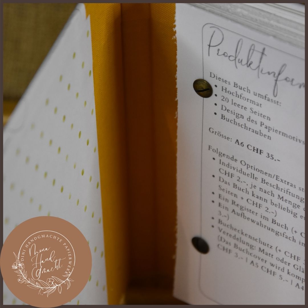 Schmetterling | A6 | Hochformat | Buch | Gelb