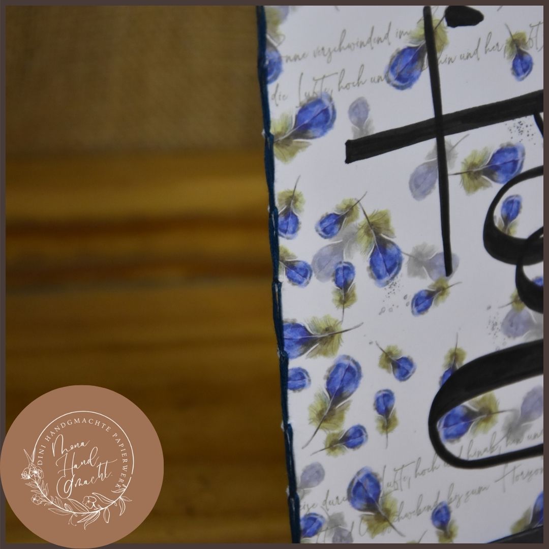 Notiz | Heft | A6 | blau | Feder