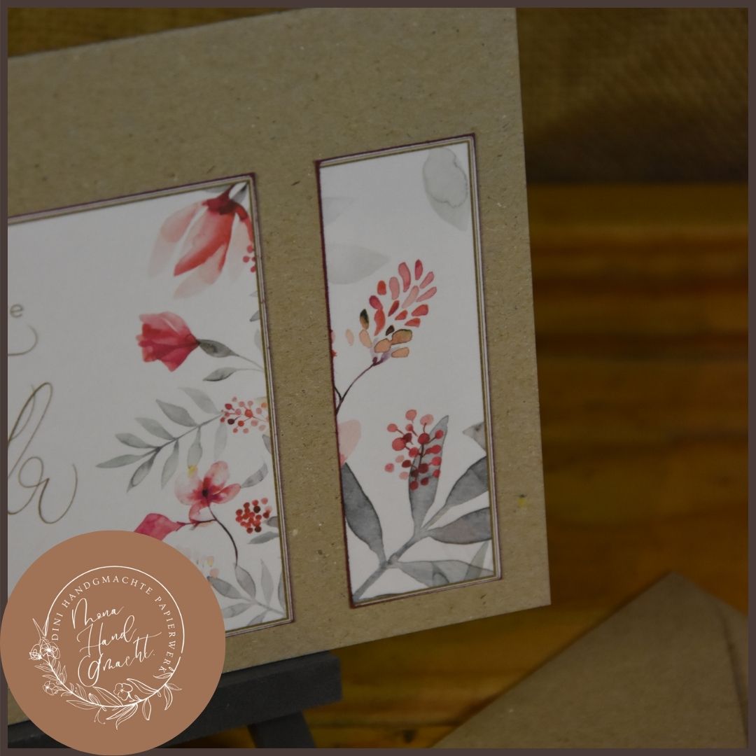 Die schönste Zeit im Jahr | Postkarte | winterlich | Floral