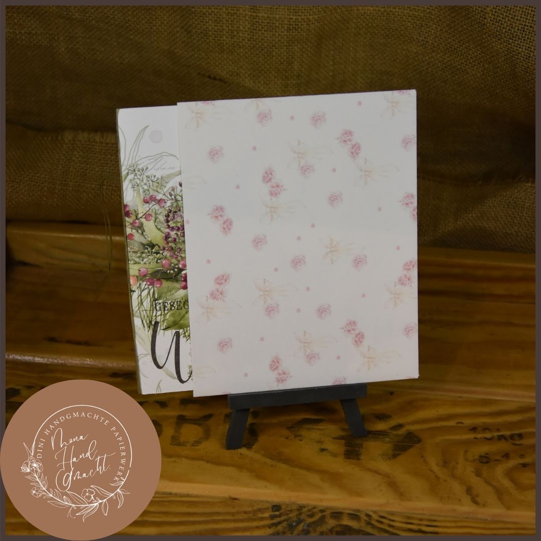 gesegnete Weihnachten | Winterkranz | Doppel Karte | Beeren | Grün | Weihnachten | Winter