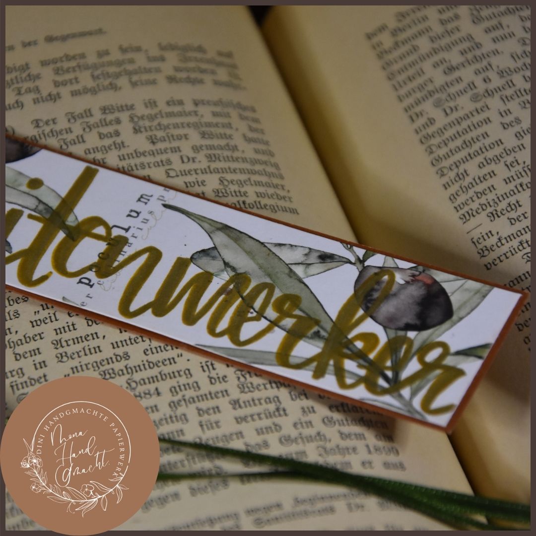 Seitenmerker | Lesezeichen | Oliven | Grün