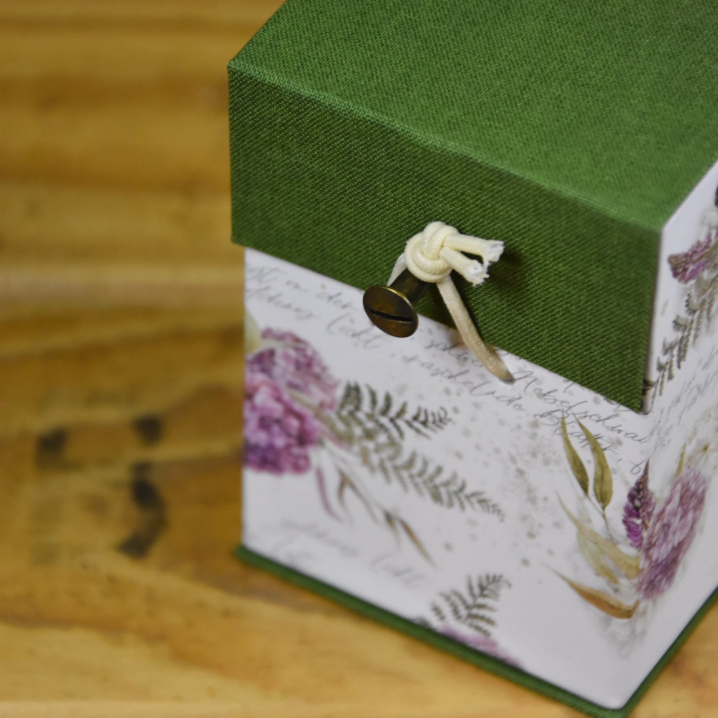 Hortensien | Kartenspielbox | Schachtel | Grün