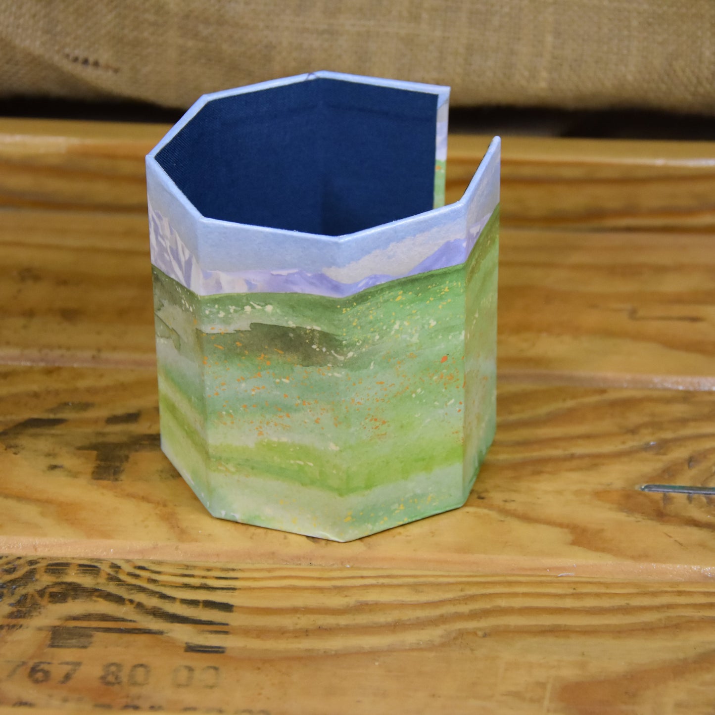 Abschminkpads-Aufbewahrungsbox | Schachtel | mit Abschminkpads | Berge | Alpen