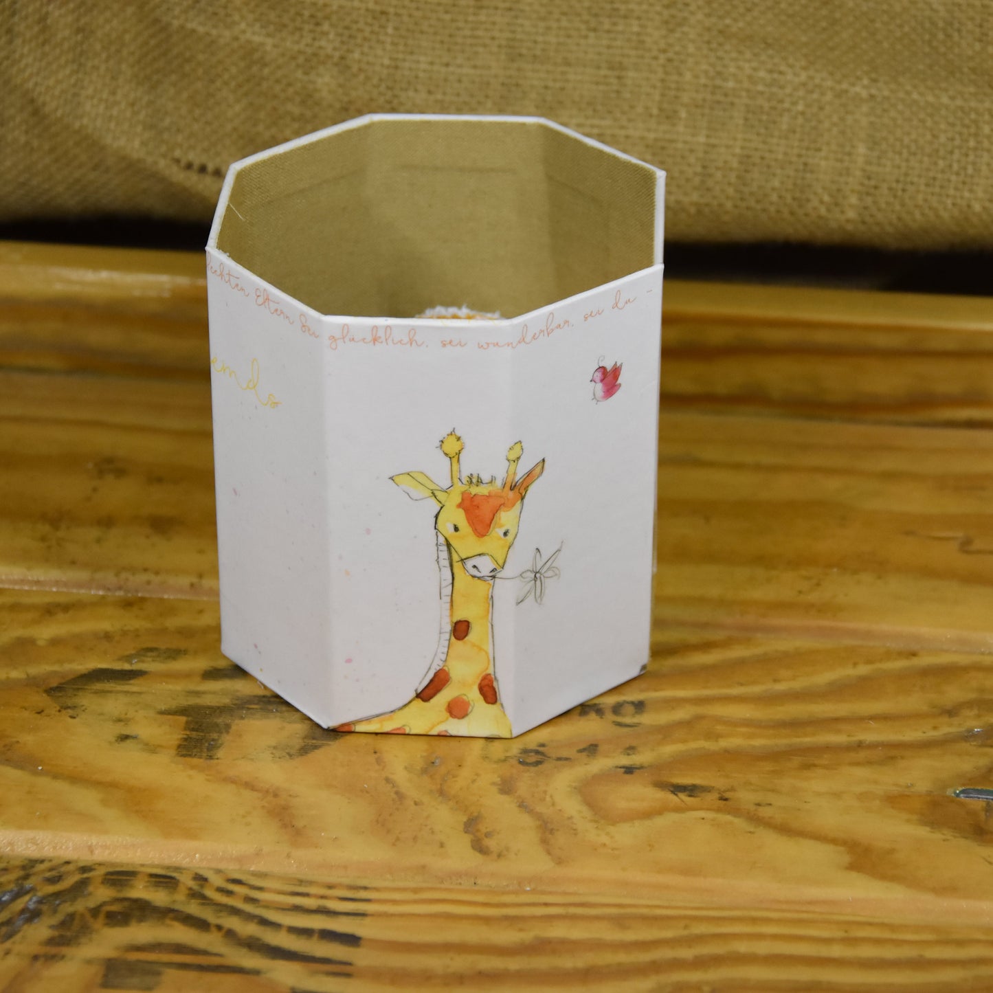 Abschminkpads-Aufbewahrungsbox | Schachtel | mit Abschminkpads | Giraffe