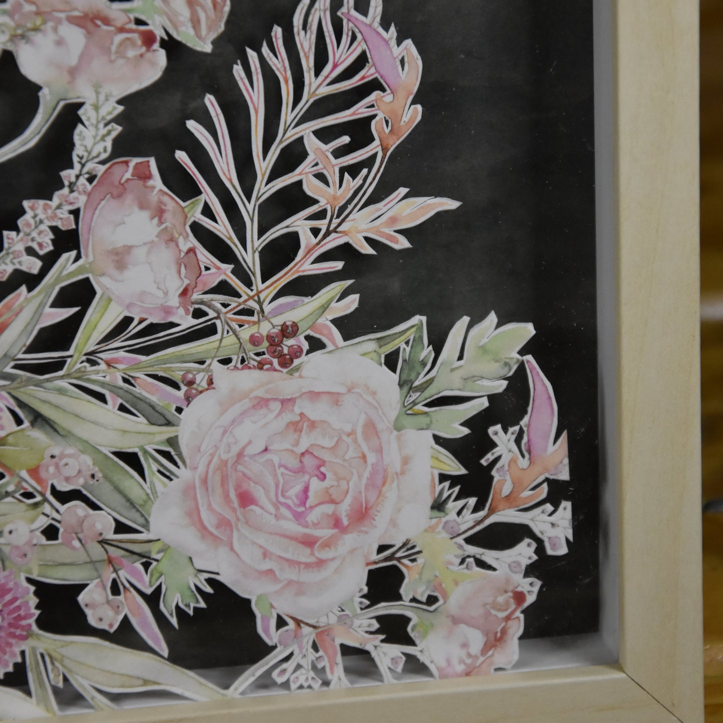 Bilderrahmen | Blumenkranz | Rosen | Frühling