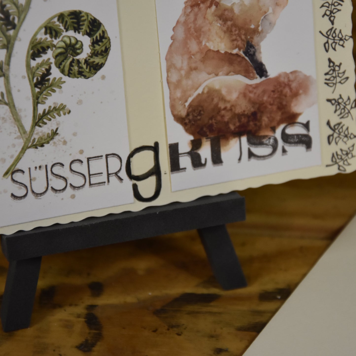 Süsser Gruss | Postkarte | Wald | Fuchs & Farn