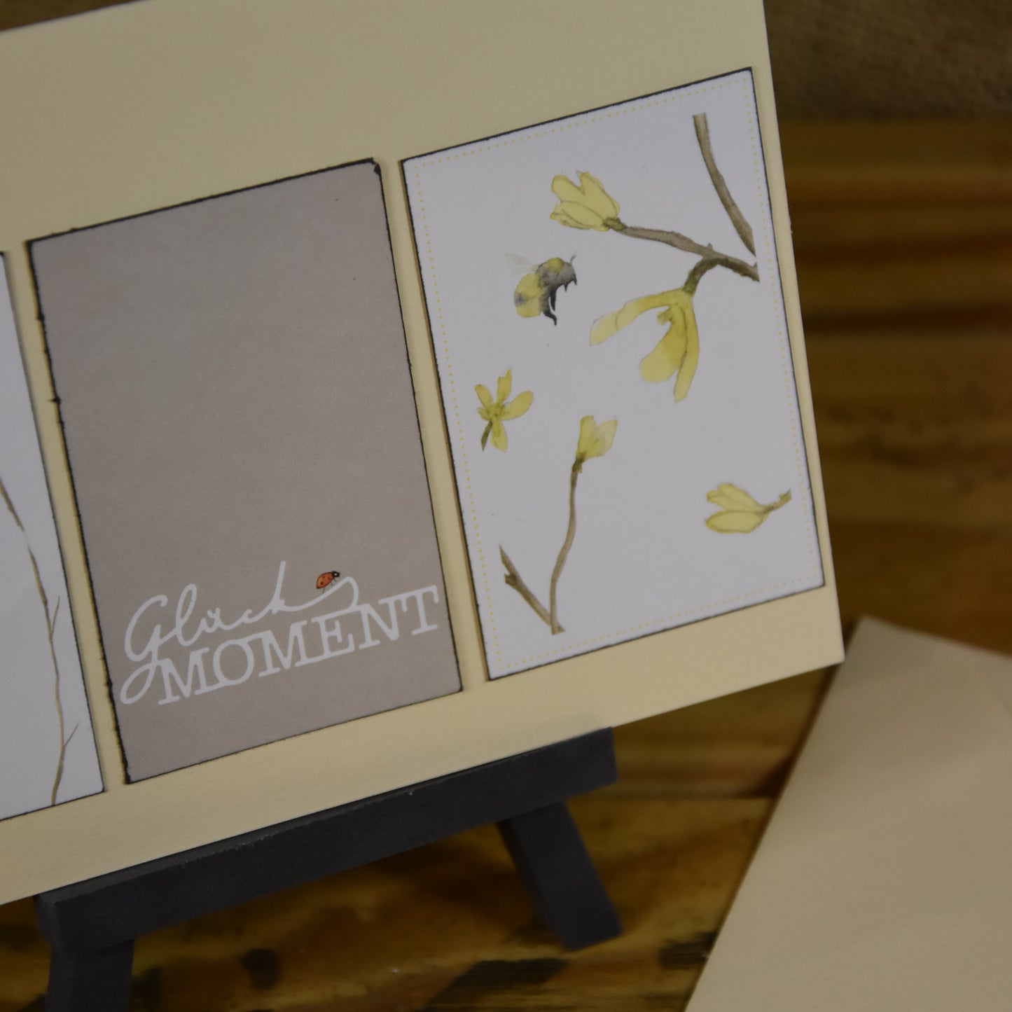 Glücksmoment | Postkarte | Frühling | Forsythie
