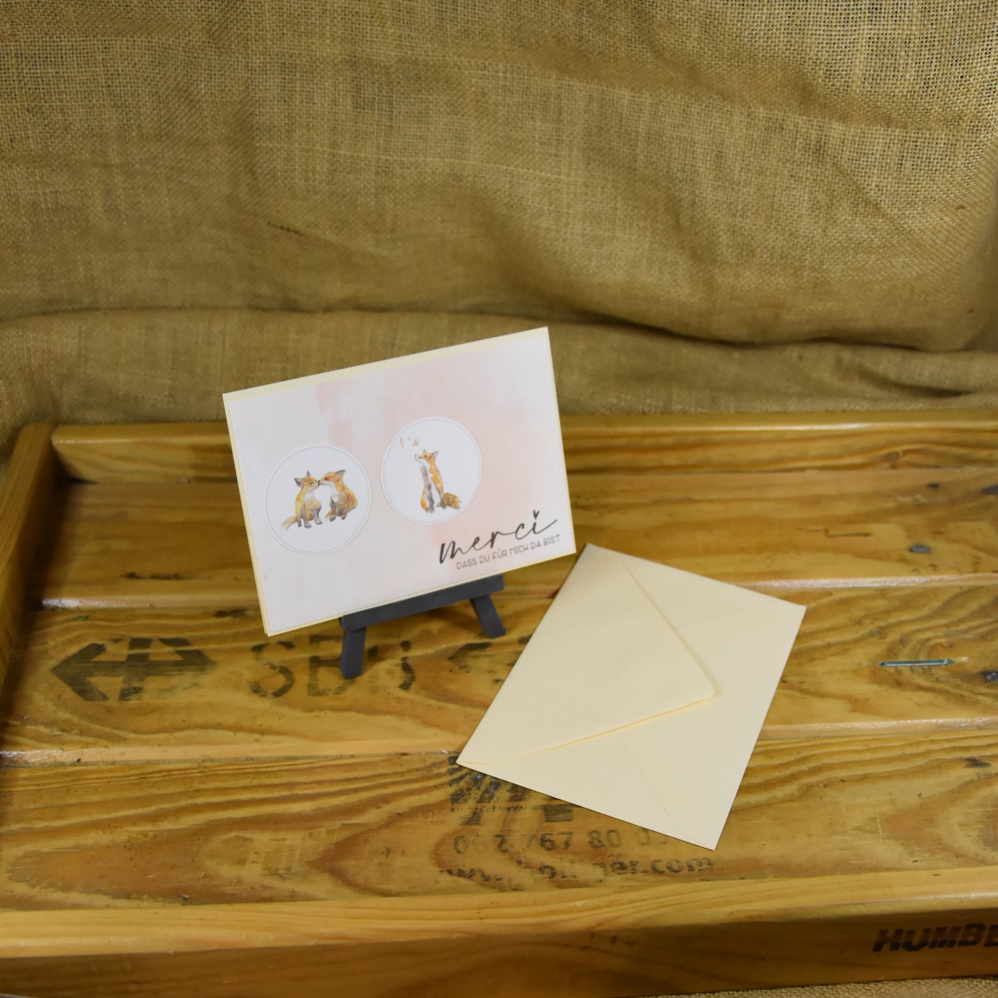 Merci | Postkarte | Fuchs | Dankeschön