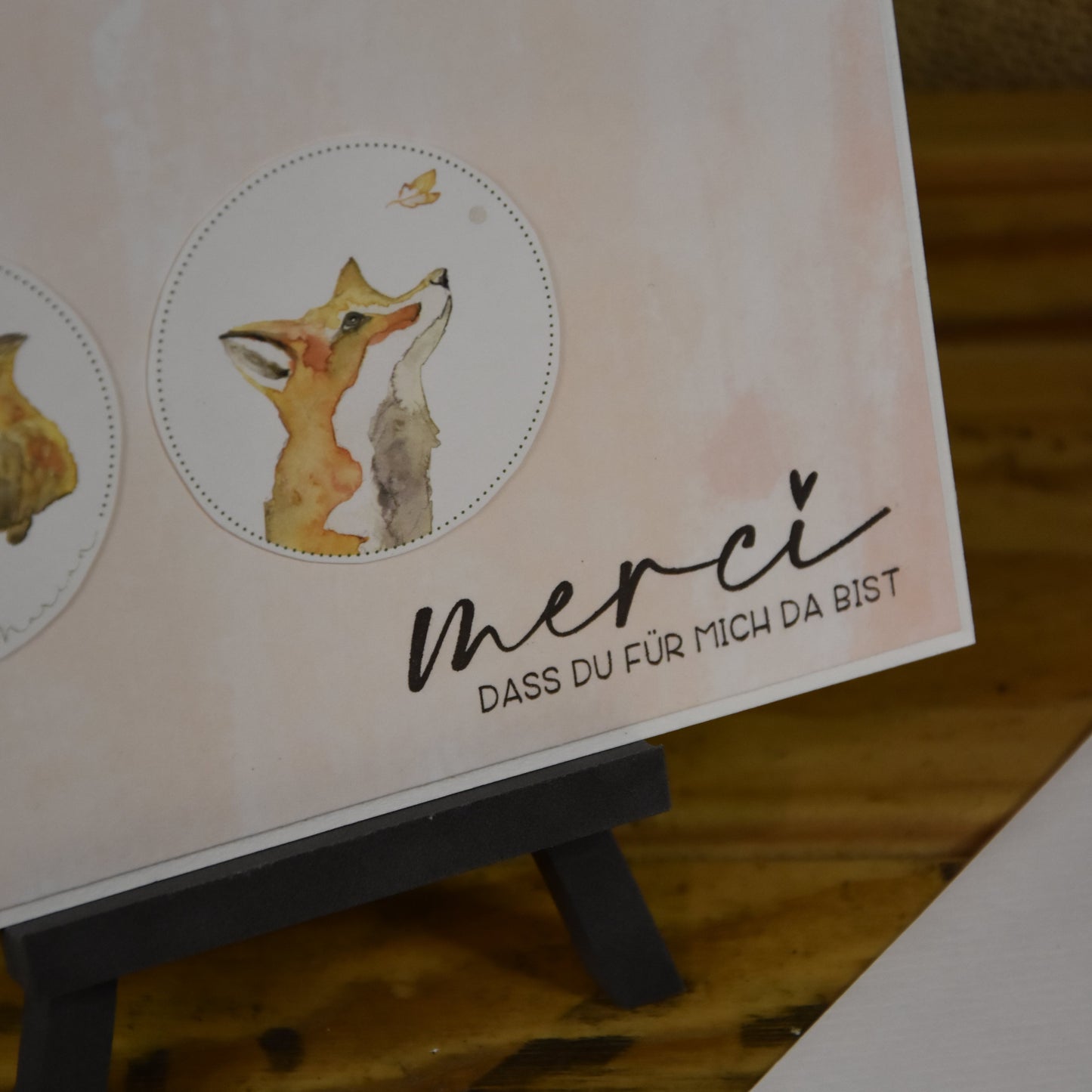 Merci | Postkarte | Füchse | Herzensgruss