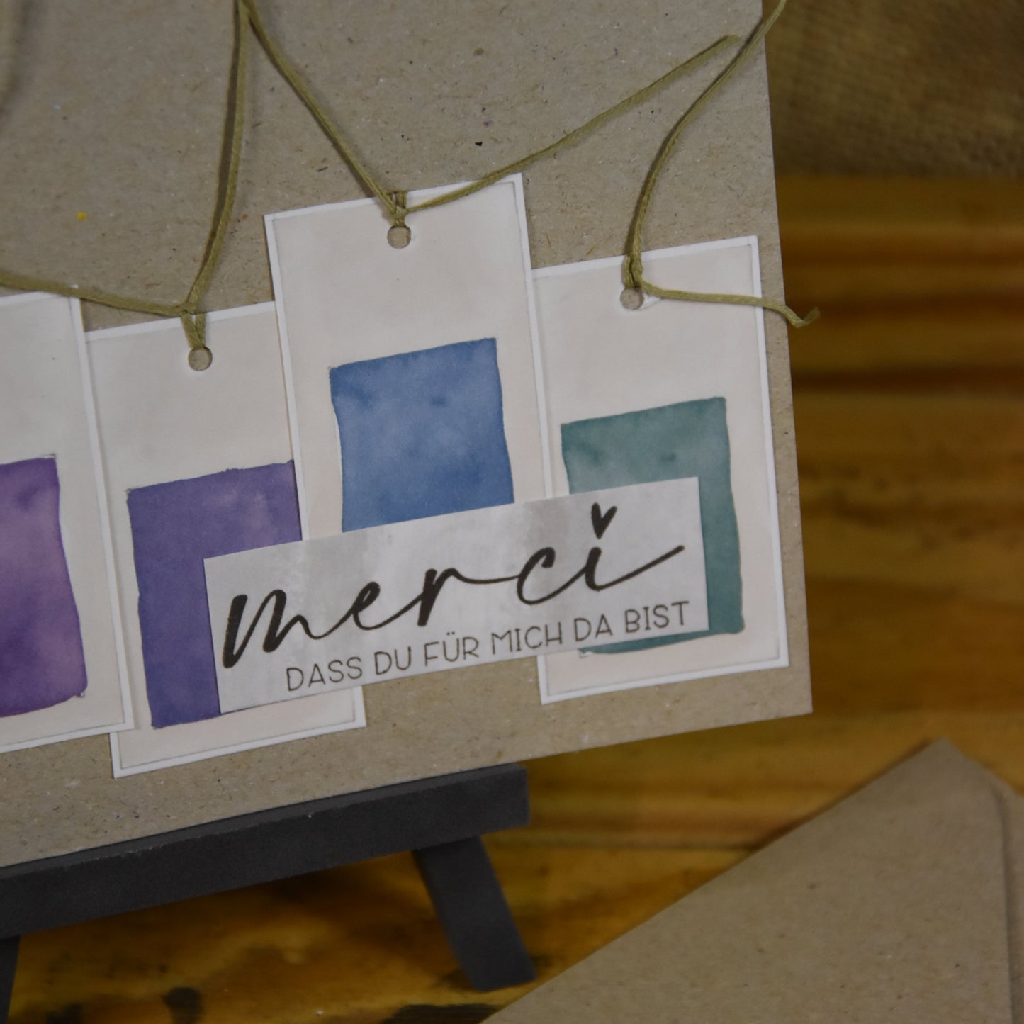 Merci | Postkarte | Aquarellfarben | Dankeschön
