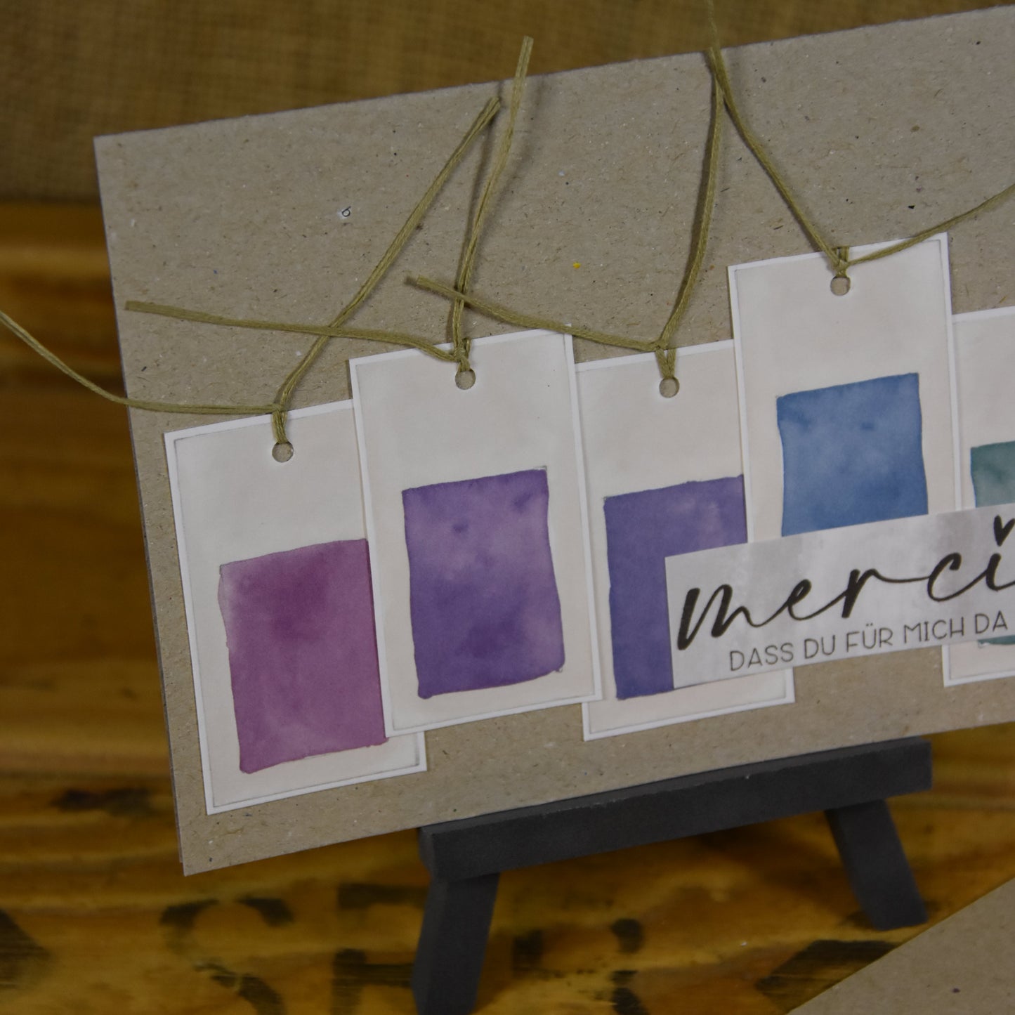 Merci | Postkarte | Aquarellfarben | Dankeschön