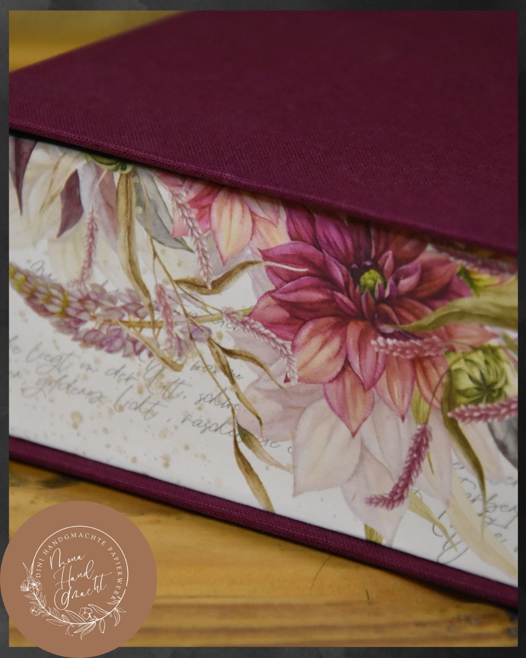 Schmuckkästchen | Schachtel | Dahlie | Bordeaux