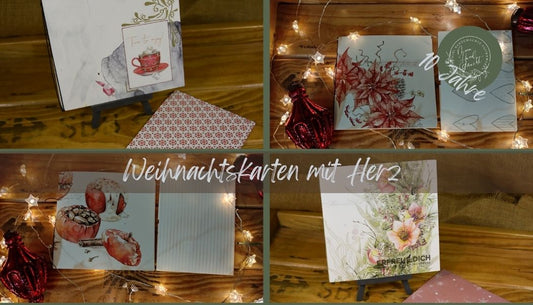 Weihnachtskarten mit Herz