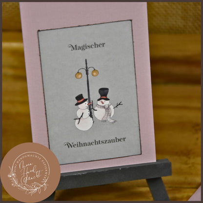 Magischer Weihnachtszauber | Karte | Schneemann | Weihnachten