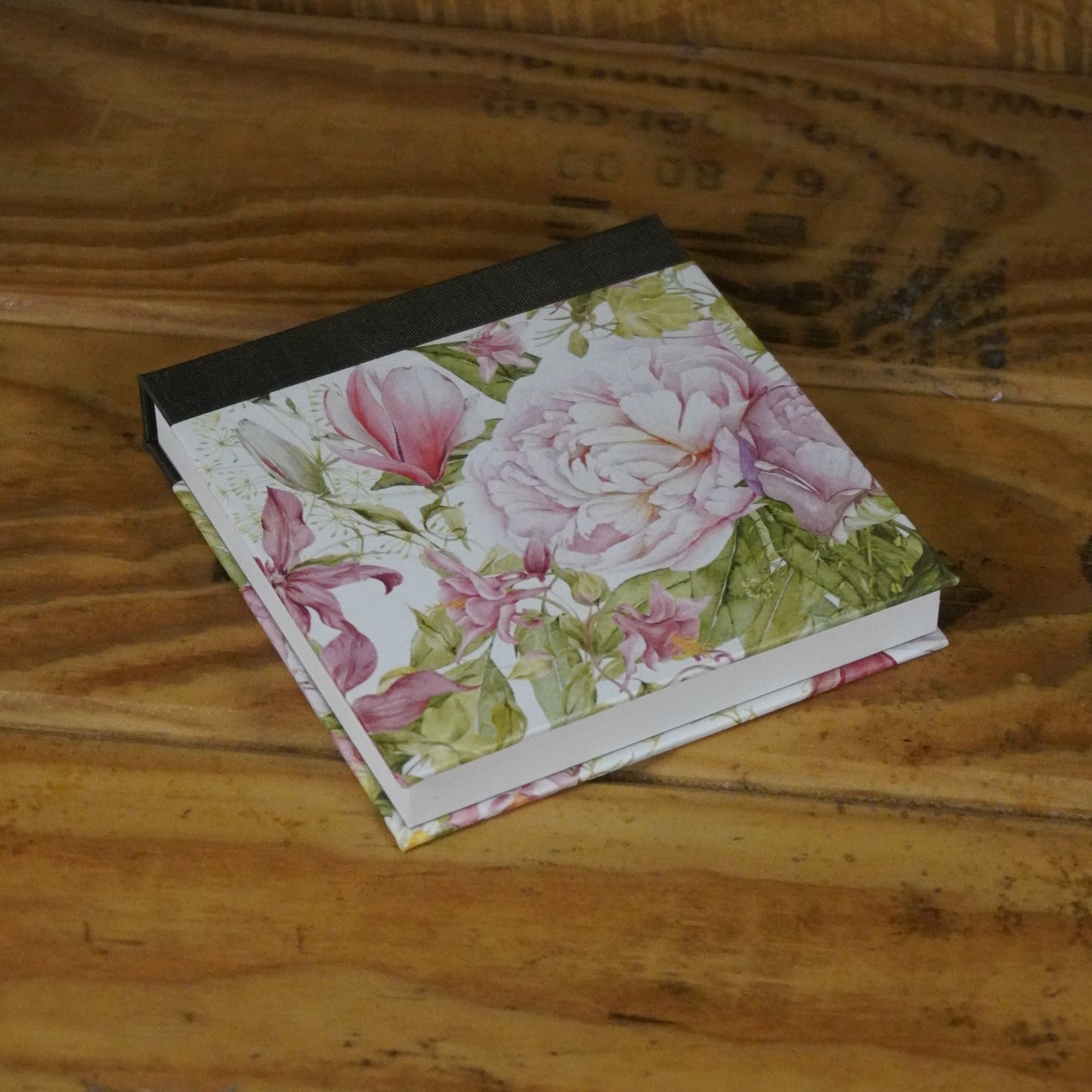 Haftnotizblöckchen | Pfingstrose | rosa | 10 x 10 cm