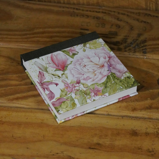 Haftnotizblöckchen | Pfingstrose | rosa | 10 x 10 cm