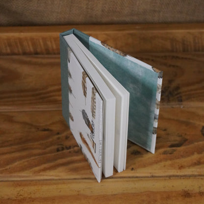 Haftnotizblöckchen | Federn | blau | 10 x 10 cm