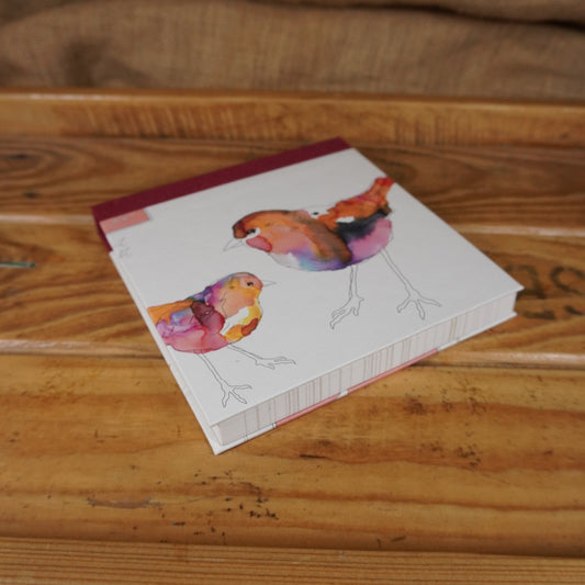 Haftnotizblöckchen | Bunte Vögel | 15.5 x 15.5 cm