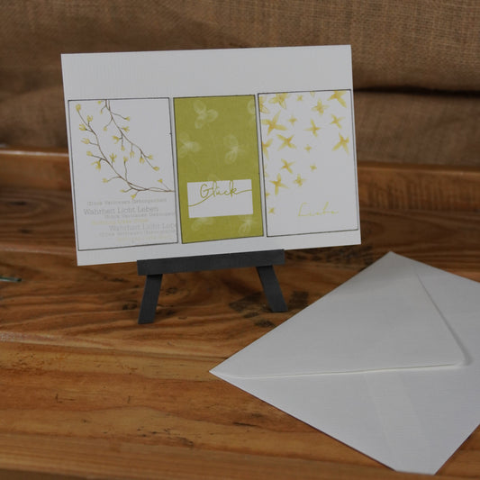 Glücksmoment | Postkarte | Frühling | Forsythie