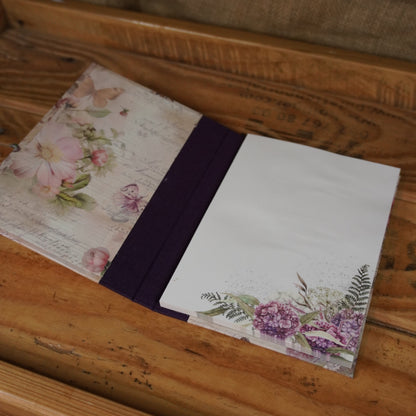 Haftnotizblöckchen | Floral | nostalgisch | violett | Hortensie