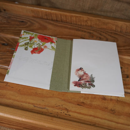 Haftnotizblöckchen | Sommerfeld | Mohn | grün | Fuchs