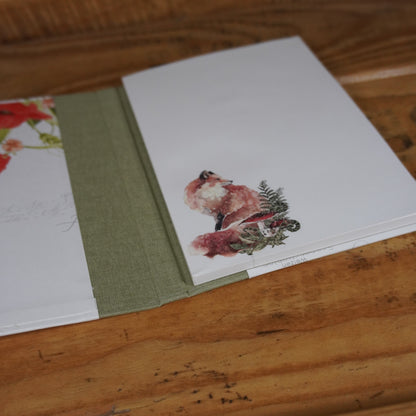 Haftnotizblöckchen | Sommerfeld | Mohn | grün | Fuchs