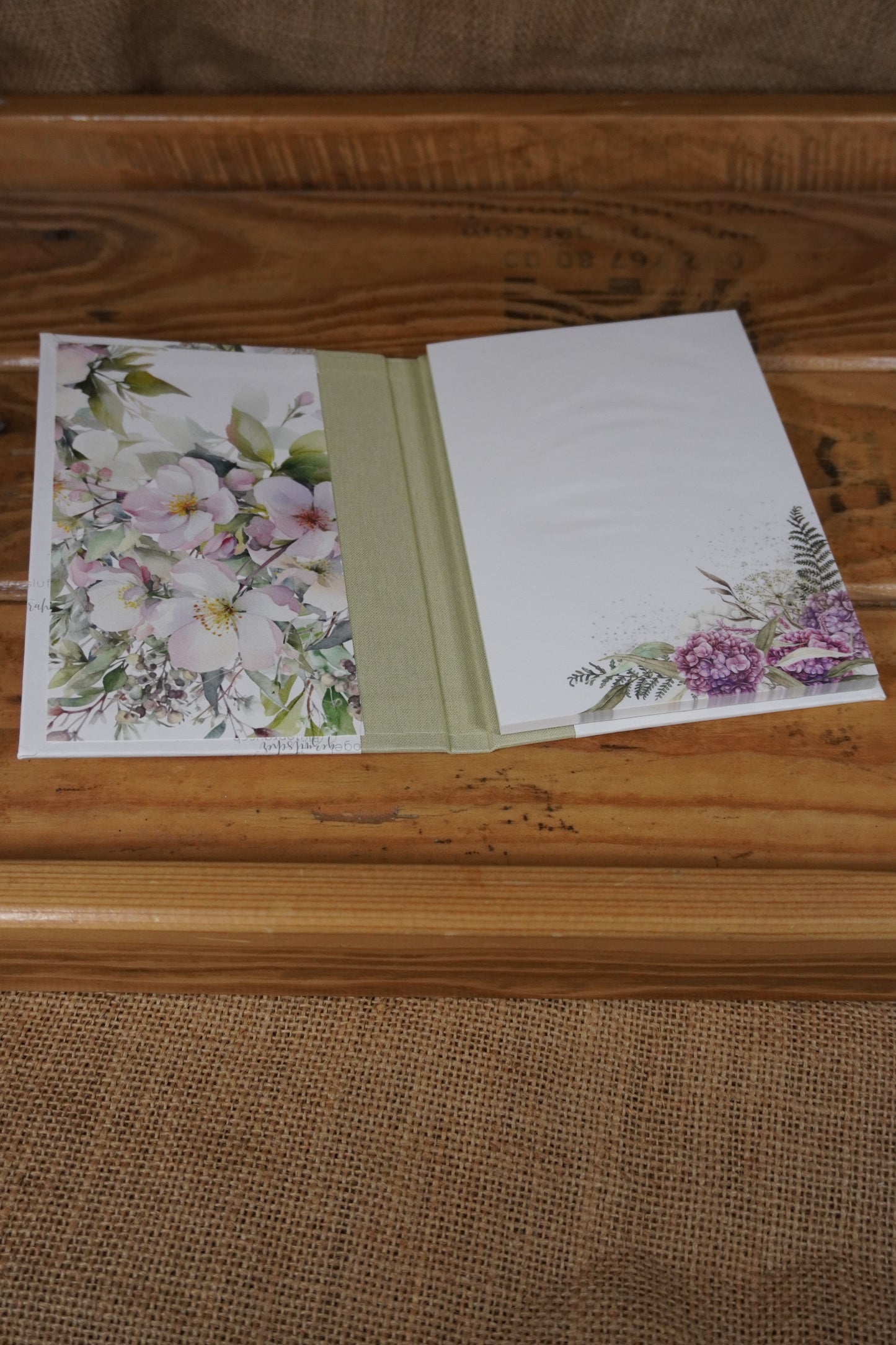 Haftnotizblöckchen | Floral | Frühling | Apfelzweige | Hortensie