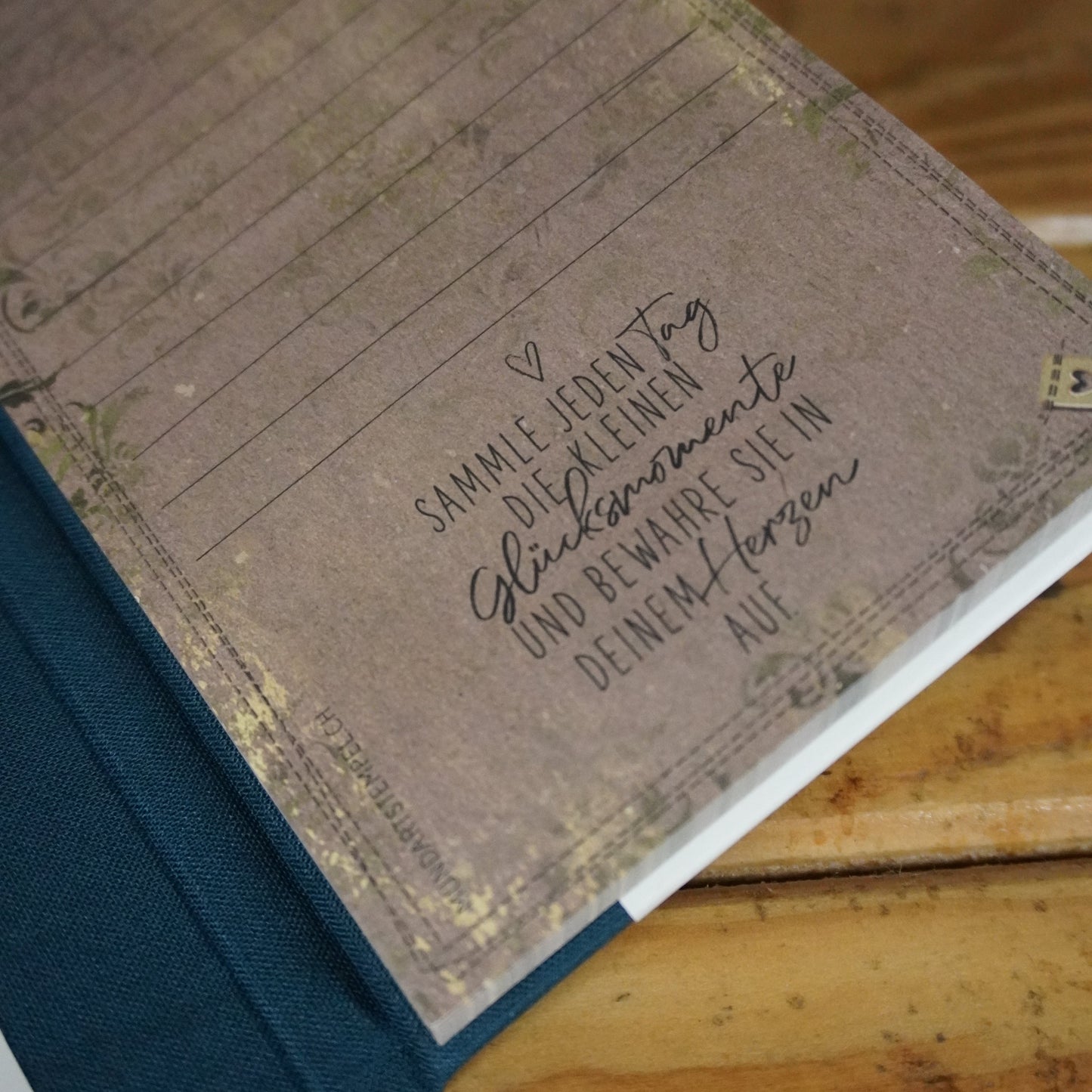 Haftnotizzettel | Olive | Naturklang | Blau