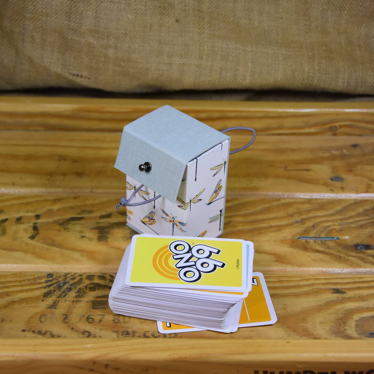 Libelle| Kartenspielbox | Schachtel | Hellbblau
