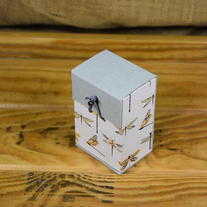 Libelle| Kartenspielbox | Schachtel | Hellbblau