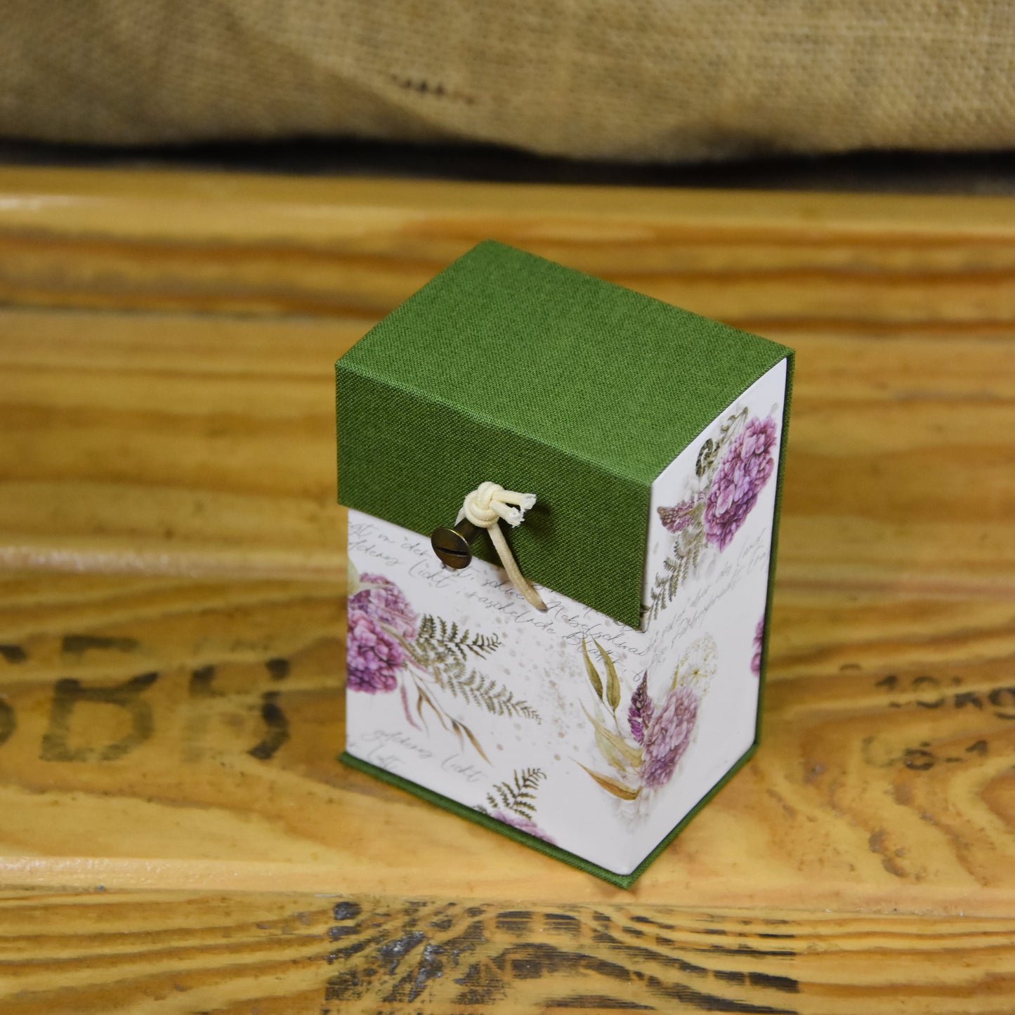 Hortensien | Kartenspielbox | Schachtel | Grün