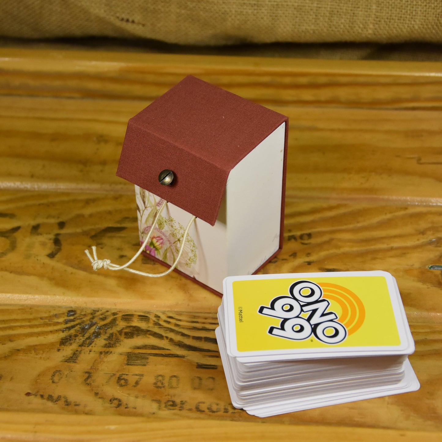 Blumenstrauss | Kartenspielbox | Schachtel | Rot