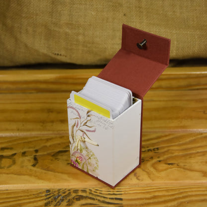 Blumenstrauss | Kartenspielbox | Schachtel | Rot