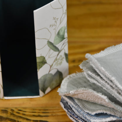 Abschminkpads-Aufbewahrungsbox | Schachtel | mit Abschminkpads | Eucalyptus