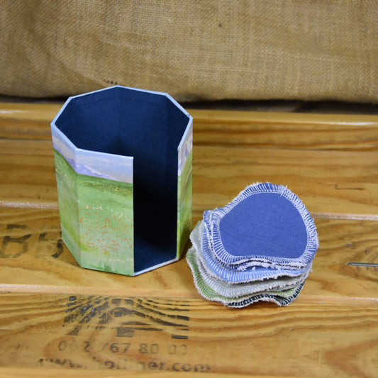 Abschminkpads-Aufbewahrungsbox | Schachtel | mit Abschminkpads | Berge | Alpen