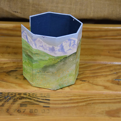 Abschminkpads-Aufbewahrungsbox | Schachtel | mit Abschminkpads | Berge | Alpen