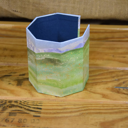 Abschminkpads-Aufbewahrungsbox | Schachtel | mit Abschminkpads | Berge | Alpen