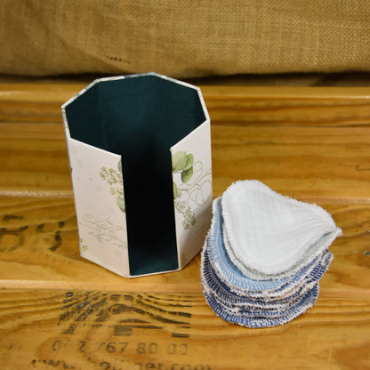 Abschminkpads-Aufbewahrungsbox | Schachtel | mit Abschminkpads | Eucalyptus