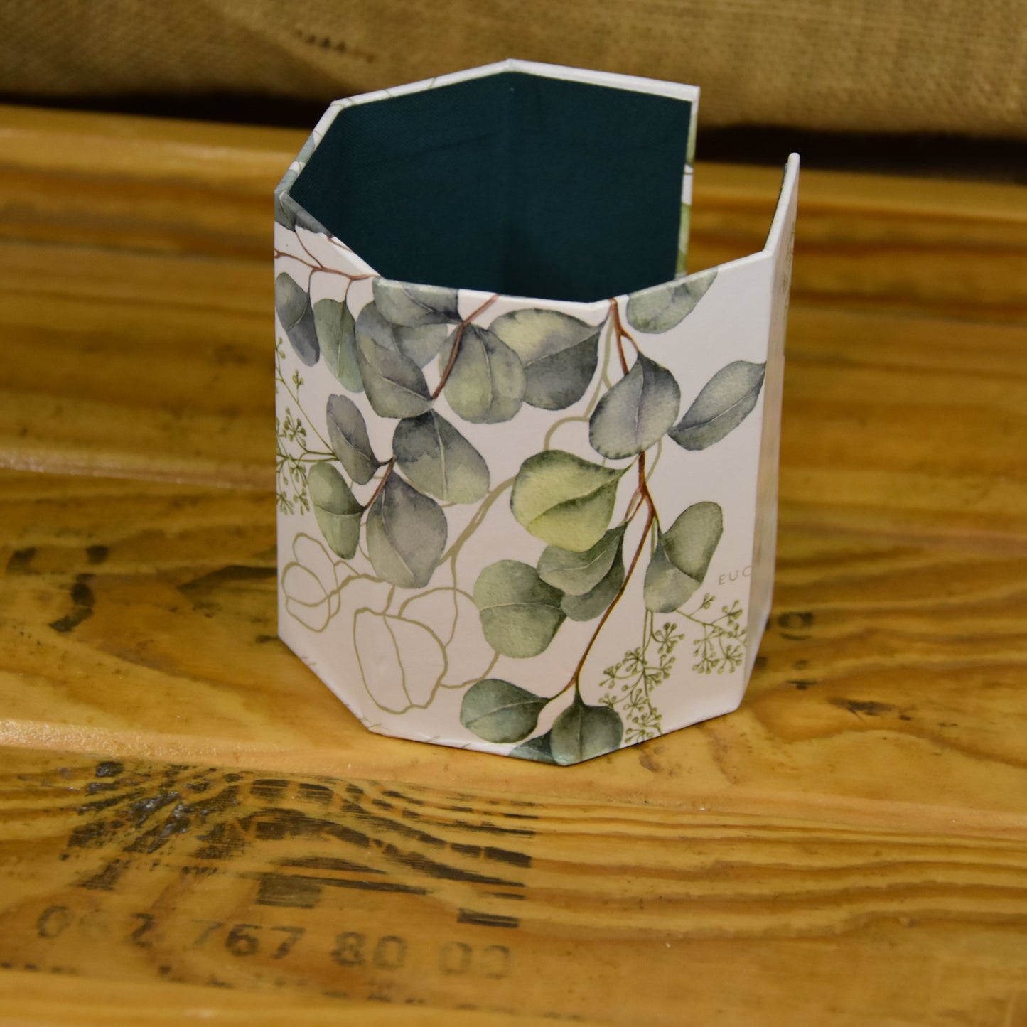 Abschminkpads-Aufbewahrungsbox | Schachtel | mit Abschminkpads | Eucalyptus