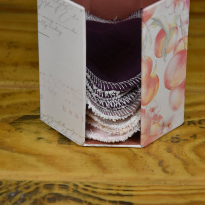 Abschminkpads-Aufbewahrungsbox | Schachtel | mit Abschminkpads | Pfirsich