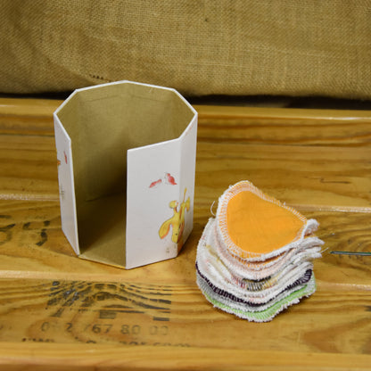 Abschminkpads-Aufbewahrungsbox | Schachtel | mit Abschminkpads | Giraffe